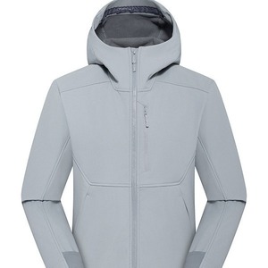Veste zippée respirante en laine/soie pour homme et femme, doublure softshell, coutures invisibles, coupe-vent et imperméable pour l'extérieur - Product Image 1