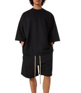 Nouvelle tenue de sport pour hommes, taille plus, deux pièces, manches courtes, col rond, short, été, imprimé personnalisé, tissu en terry, séchage rapide - Product Image 4