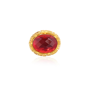 Red Garnet Hydro Gemstone <b>Ring</b> Handmade <b>Adjustable</b> Fashion <b>Ring</b> for Women - Product Image 1