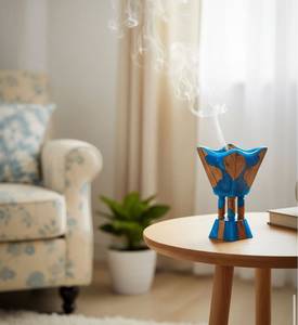 Brûleur d'encens artisanal FAIZA CRAFT en bois d'acacia et résine de bois de santal - Aromathérapie écologique, durable toute l'année, livraison rapide - Product Image 5