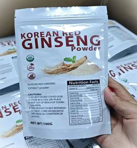 Poudre de ginseng rouge coréen en marque privée, 100% pure et naturelle, pour stimuler l'énergie, la résistance et l'immunité chez les hommes et les femmes - Product Image 2