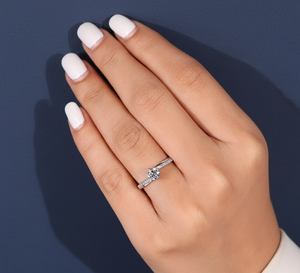 Anillo de Compromiso con Diamante Cultivado en Laboratorio de 0.58CT, Oro Blanco de 14K, VVS2, Certificado IGI, Anillo de Novia Personalizado al por Mayor - Product Image 6