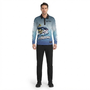 เสื้อโปโลตกปลาแบบกำหนดเอง โพลีเอสเตอร์ แขนยาว UPF 50+ ชุดตกปลา OEM โดย olinc sports - Product Image 1