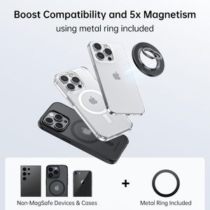 Supporto Magnetico per Telefono con Anello, Rotazione a 360 Gradi per MagSafe, Impugnatura Magnetica Bifacciale, Supporto a Doppio Anello per Dita, Kickstand per Cellulare - Product Image 3