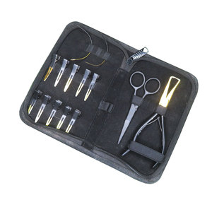 Buy Complete Hair Extension Kit Professional Eyelash <b>Tools</b> Set with Clips, Tweezers <b>Threading</b> <b>Tools</b> and Accessories For Beginner - Product Image 3