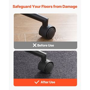 Tappetino per sedia da ufficio da 55X35 pollici per pavimenti duri in poliestere - Product Image 4