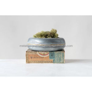 Set of 2 Galvanised Oval Tin <b>Planters</b> with Rope Handles for Home <b>Garden</b> Decor Tableware and Floor Flower Pots & <b>Planters</b> - Product Image 4