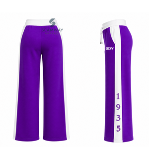 Conjunto Deportivo NCNW para Mujer, Bloques de Color, Top Corto de Cuello Alto, Pantalones Holgados con Cordón, Ropa Deportiva - Product Image 5