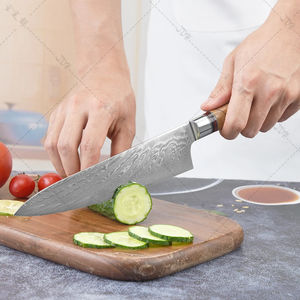 Cuchillo de chef de 8 pulgadas, cuchillo de cocina de Damasco, 67 capas de acero de Damasco con mango acrílico negro - Product Image 4