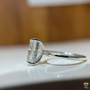 Premium Radiant Cut Moissanite Diamond <b>Ring</b> 925 Sterling <b>Silver</b> High Sparkle <b>Solitaire</b> <b>Ring</b> - Product Image 5