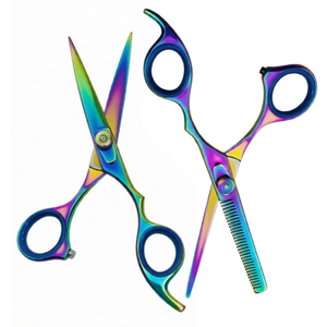 Juego de Tijeras de Peluquería Profesionales con Recubrimiento de Plasma de 6.5″, Multicolor, Tijeras de Peluquería de Acero Inoxidable con Estuche Ergonómico Profesional - Product Image 5