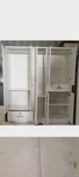 Armoire de chambre FURNIZONE de fabrication malaisienne, design moderne de haute qualité, panneaux en bois, 2 tiroirs, robuste, multicolore, grande capacité de suspension