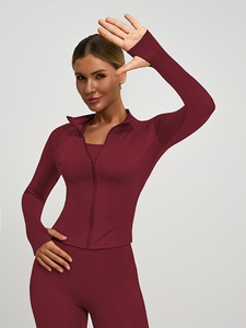 Ensemble de vêtements de sport pour femmes Atlaset, trois pièces, leggings taille haute, soutien-gorge de sport, veste, couleur personnalisée, OEM ODM Factory - Product Image 4
