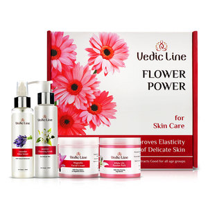 Kit de soins de la peau Flower Power de luxe pour salon, spa et usage domestique avec un ensemble de traitement complet disponible à un prix abordable - Product Image 1