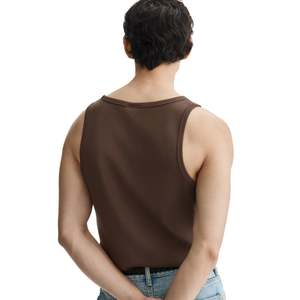 Camiseta sin mangas ajustada de canalé elástica, chaleco básico informal para entrenamiento, tela suave y transpirable, fabricante OEM ODM personalizado - Product Image 2