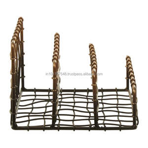 Kitchen <b>Spice</b> Rack Gift Gold Luxury Eco-Friendly Metal Letter Book & Napkin <b>Holder</b> Mail Organizer for Mom Russ Use - Product Image 1