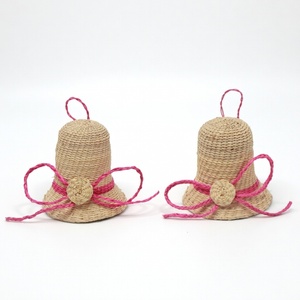 Campanas de paja de algas marinas para decoración de bodas y festividades, proveedor de adornos navideños de campanas de algas marinas - Product Image 2