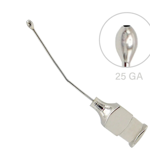 Troutman Ophthalmic Cannula Olive Tip 25G Lacrimal Irrigation Cannula Eye Surgery Instrument Stainless Steel - Product Image 1