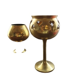 สวีเดนVINTAGEทองเหลืองเชิงเทียนสไตล์ใหม่Goblet Designแฟนซีเชิงเทียนขายดีราคาโรงงานเทียนขาตั้ง - Product Image 1