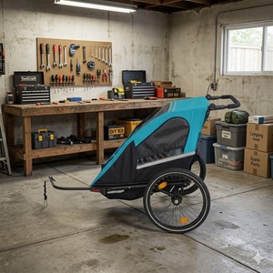 Remorque-vélo poussette-jogging pliable TC-2024S pour bébé, siège individuel avec ceinture de sécurité, idéale pour les aventures en plein air - Product Image 3