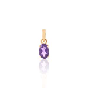 18K Gold Amethyst Combo Jewelry Set with <b>Garnet</b> Diamond & Freshwater Pearl - Product Image 5