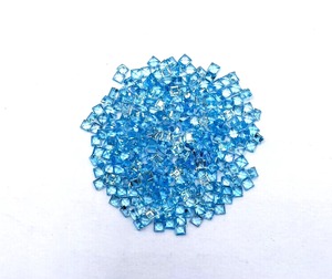 Natural Swiss Blue <b>Topaz</b> Square Cut Loose Gemstones 3mm Faceted Blue <b>Topaz</b> Stone Wholesale Bulk For Jewelry Making Manufacturer - Product Image 3