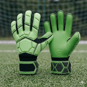 Gants de gardien de but de football, en PU, à doigts entiers, antidérapants, avec sangle de poignet réglable, respirants, équipement sportif unisexe - Product Image 2