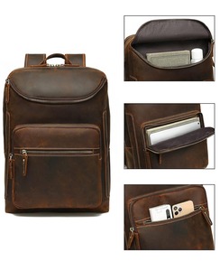 Mochila de Cuero Genuino Premium para Hombre y Mujer, Gran Capacidad, para Laptop de 15.6 Pulgadas, Resistente, para Viajes, Negocios y Escuela - Product Image 5