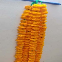 Bunga Marigold Oranye Realistis Baru, Tampilan Alami, Rangkaian Bunga Pernikahan, Daun, Buah Buatan, Hari Ibu
