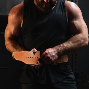 Cinturón de Levantamiento de Pesas de Cuero con Forro de Gamuza de 10 mm, Cinturón de Entrenamiento de Fuerza para Sentadillas, Soporte Lumbar, Peso Muerto - Product Image 6