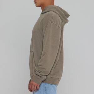 Sudadera con Capucha de Algodón Grueso Estilo Vintage, con Bolsillo para Logotipo Personalizado, 400 GSM, Tallas Grandes, Fabricante de Moda ODM OEM - Product Image 3