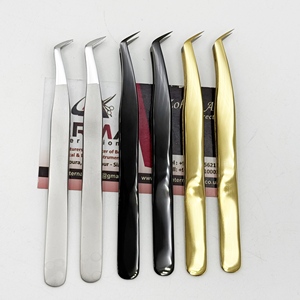 Pince à cils pour extensions de cils volume 65 degrés en acier inoxydable durable avec revêtement plasma et marque privée - Product Image 6