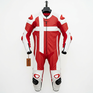 Traje de Motociclismo Personalizado Hecho a Mano de Cuero Genuino de Calidad Lujosa - Product Image 4