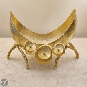 Centre de table en métal de qualité supérieure, au design unique et élégant, pour la décoration de la maison, le service de nourriture, bol de luxe - Product Image 5