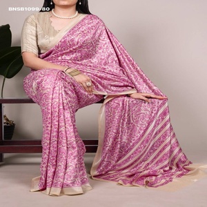 Beautiful Latest Collection Tussar Silk with Printed Design <b>Saree</b>-<b>Blouse</b> Collection Woman Fashion Exporter Worldwide Supplier - Product Image 1