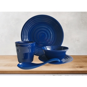 Ensemble de vaisselle MIT Eco-Friendly PGT 5 pièces : Options vibrantes — Bleu nuit foncé - Product Image 1