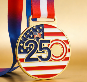 Médailles américaines du 250e anniversaire, style culturel américain exquis, à thème américain, double face, haute précision, finition brillante, fabrication soignée - Product Image 3