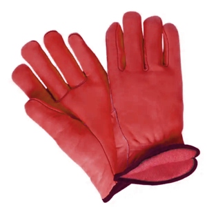 Cowhide Grain Leather <b>Driver</b> <b>Gloves</b> Reflective Safety Industrial <b>Gloves</b> Thick Fleece Heat Cold Resistance - Product Image 5