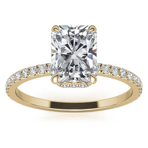 IGI Certified Radiant Cut <b>Fine</b> <b>Rings</b> 18k SOLID Gold Jewelry <b>Ring</b> Handmade Lab Grown Diamond Engagement <b>Rings</b> For Women - Product Image 1
