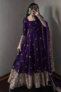 Traje Anarkali de Diseñador para Mujer, Salwar Kameez Bordado para Fiesta con Dupatta, Vestido Étnico Indio Festivo para Boda - Product Image 2