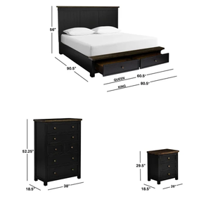 Complete Wooden Bedroom Set Storage | Modern Farmhouse Bedroom Furniture | Queen/King Size | Pindel Handicraft Direct Export - Product Image 2