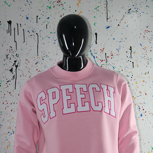 Sudadera Rosa Oversize con Cuello Redondo y Estampado de Frases, Ajuste Regular, Unisex, de Algodón Tejido, Estilo Casual de Otoño CLUSH SPORTS - Product Image 4