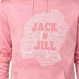 Sweat-shirt rose Jack and Jill avec motif collage de mots, confortable et élégant, pour unisexe et adolescents, vêtement décontracté - Product Image 4