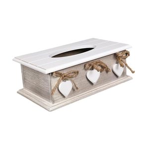 Aqdus Saleem - Caja para pañuelos y servilletero vintage de madera con detalles de nácar y tapa de listones blancos duraderos, decoración de mesa - Product Image 1