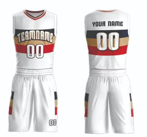 Maillots de basket-ball pour hommes sur mesure, grande taille, en tissu mesh respirant avec impression numérique - Product Image 6