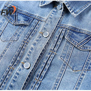 Chaquetas Vaqueras de Mezclilla para Mujer, Estilo Nuevo, de Alta Calidad, Precio de Fábrica OEM, Venta al Por Mayor, Chaqueta Casual de Mezclilla para Mujer - Product Image 3