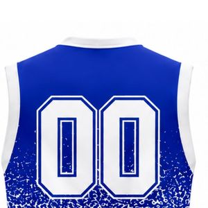Custom White Blue Volleyball Sleeveless Shirt Athletic Team Sports Top Competition Uniform Practice Training Wear Clothing - Product Image 6