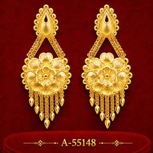 Boucles d'oreilles pendantes en alliage plaqué or et zircon, bijoux tendance en forme de visage pour femme, idéales pour les mariages et les fêtes - Product Image 6
