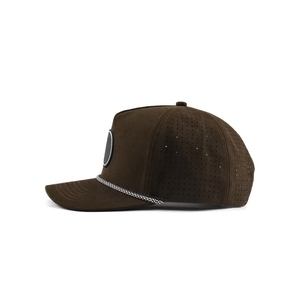 Factory OEM Breathable <b>Waterproof</b> Rope Golf Hats 6 Panel Custom Logo Rubber PVC Patch Adjustable Pre Curved Brim Sports Golf <b>Cap</b> - Product Image 3