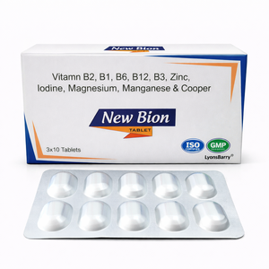 Nouvelle tablette Bion avec vitamines B1, B2, B12, B3, magnésium, zinc, iode, manganèse, cuivre, antioxydant, 30 unités, OEM, marque privée - Product Image 1